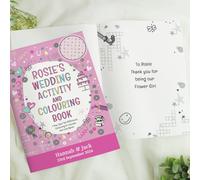 Personalised Message Pink Wedding Activity Book