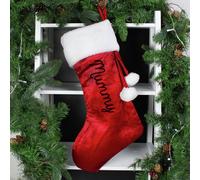 Personalised Message Red Name Only Christmas Stocking