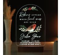 Personalised Message Robins Appear LED Christmas Ornament