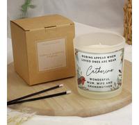 Personalised Message Robins Appear Memorial Candle - Vanilla