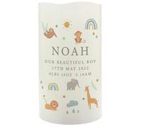 Personalised Message Safari Animals LED Candle