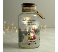 Personalised Message Santa LED Jar Christmas Decoration