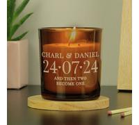 Personalised Message Special Date Candle - Vanilla