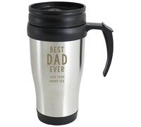 Personalised Memento Company Personalised Free Text Travel Mug in Metallic Silver Personalised Memento Company Metallic Silver