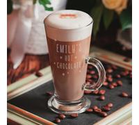 Personalised Message Stars Hot Chocolate Latte Glass