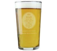 Personalised Message The Best In The World Pint Glass