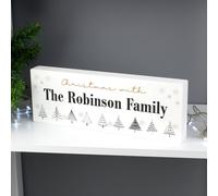 Personalised Message Trees Wooden Mantel Christmas Ornament