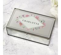 Personalised Message Water Colour Jewellery Box