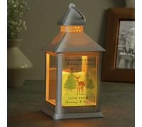 Personalised Message White LED Christmas Deer Lantern