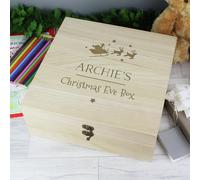 Personalised Message Wooden Christmas Eve Box