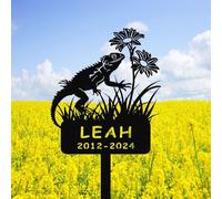 Personalised Metal Bearded Dragon Grave Marker Bearded Dragon Memorial Stake Cemetery Stakes Bearded Dragon Stake Decor Lizard Pet Marker Reptile Garden Ornament