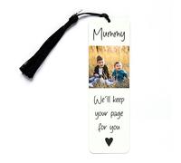 Personalised Metal Bookmark Gift | Keep Your Page Mum Mummy Page Marker | Custom Printed with Photo