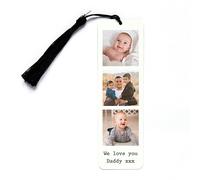 Personalised Metal Dad Grandad Bookmark Gift, Custom Photos Page Marker | Handmade in the UK | Gift for Grandad, Grandpa, Grandfather, Dad, Daddy, Father | Birthday, Father's Day, Christmas