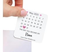 Personalised Metal Fridge Magnet Gift | The Day You Became My Nana Magnet with Date & Love From Message