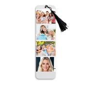 Personalised Metal Photo Bookmark with Tassel, Custom Picture Bookmark, Customised Photos Book Mark Gifts for Birthdays, Christmas, Valentine's Day, DIY Gifts