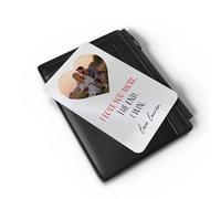 Personalised Metal Photo Wallet Card - Custom Aluminium Picture Card Gift for Valentine’s Day, Anniversary or Couples - Credit Card Size - Upload Your Photo & Text Style.V.2.7