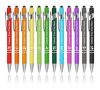 Personalised Metal Retractable Ballpoint Pens with Stylus Tip - Bulk Order Wholesale, Customised via Laser Engraving for Corporate Promotions & Events