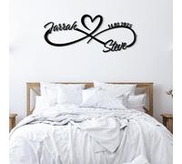 Personalised Metal Sign, Personalised Metal Heart Couples Sign, Custom Name Sign Metal Wall Art, Personaliszed Valentines Day Anniversary Wedding Newlywed Gifts for Couples (Style 7)