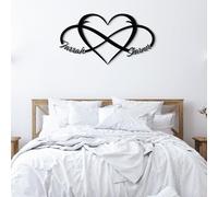 Personalised Metal Sign, Personalised Metal Heart Couples Sign, Custom Name Sign Metal Wall Art, Personaliszed Valentines Day Anniversary Wedding Newlywed Gifts for Couples (Style 9)