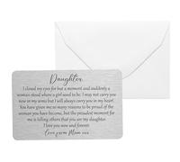 Personalised Metal Wallet Card, Custom Daughter Quote Keepsake Gift