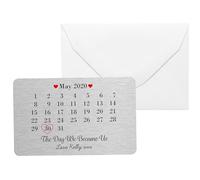 Personalised Metal Wallet Card, Custom Day We Became Us Romantic Keepsake