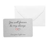 Personalised Metal Wallet Card, Custom Forever Mine Keepsake (Gift Box)