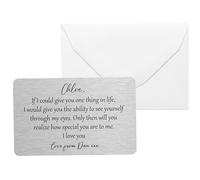 Personalised Metal Wallet Card, Custom If I Could Give You Keepsake Gift