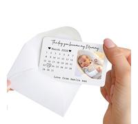 Personalised Metal Wallet Card, Custom Mummy Date Photo Keepsake Gift | Handmade in the UK | Gift for Mummy, Mum, Mother | Birthday, Mother's Day, Christmas