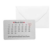 Personalised Metal Wallet Card, Custom Sentimental Date Keepsake (Gift Bag)