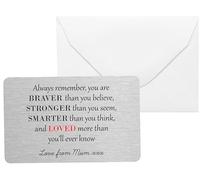 Personalised Metal Wallet Card, Custom You Are Braver Keepsake Gift