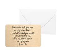 Personalised Metal Wallet Card, Custom Your Own Message Keepsake (Gift Box)