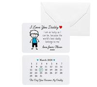 Personalised Metal Wallet Card Gift | The Day You Became My Daddy from Son Keepsake | Custom Printed with Date & Love from Name