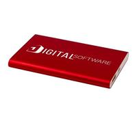 Personalised Metallic Red Power Bank Charger | Logo & Text Laser Engraved | Type C Portable Battery Powerbank Pack | Promotional Mobile Products