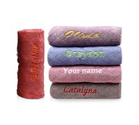 Personalised Microfibre Towel, Personalize Your Very Own Embroidered Towel for Pool, Bath, Camping - Design Your Own for Family Mum Dad Kids