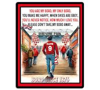 Personalised Middlesbrough Football Metal Wall Sign, Vintage Retro Club Plaque, Match Day Keepsake, Man Cave Home Bar Decor Birthday - SFS48