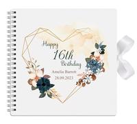 Personalised Milestone Birthday Photo Book - Customised Birthday Guest Book, Memory Scrapbook For All Ages 16th, 18th, 21st, 30th, 40th, 50th, 60th, 70th