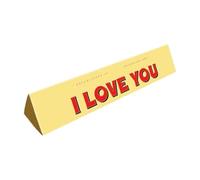 Personalised Milk Chocolate Toblerrone With Honey Almond Nougat 100g || Delicious Toblerrone chocolate, with an adorable Personalised Message (I LOVE YOU)