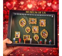 Personalised Mini Museum Kit, Custom Diy Mini Museum Silhouette Box with Light, Customised Museum of Us Frame, Unique Anniversary & Valentine’s Day Gift for Couples, Her, Him