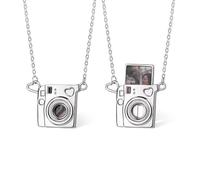Personalised Mini Pull-Out Camera Locket Necklace with Photo,Replaceable Photos, Custom Picture Pendant Necklace Photography Lovers Jewellery Gifts for Women Men Mom Wife