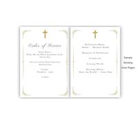 Personalised Minimalistic Men's and Women's Funeral Order of Service 4 Page Memorial Programs (10)
