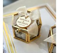 Personalised Mirror Acrylic Gift Tags - Customisable Name Tags for Wedding, Christening, Engagement, Party Favours
