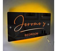 Personalised Mirror LED Light Up Mirror Neon Light Up Name Sign Personalised Birthday Christmas Gifts Custom Name Sign Wall Decoration for Living Room Bedroom Home Decor(Medium)