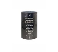 Personalised Miss You Beyond The Stars Smoked Glass LED Candle Personalised Memento Company Black One Size