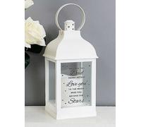 Personalised 'Miss You Beyond the Stars' White Lantern White
