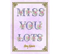 Personalised Missing You Card (Miss You Lots)