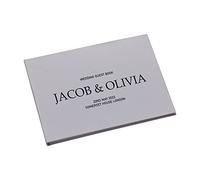 Personalised Modern bold Script Wedding Linen Guest Book Printed