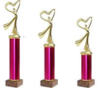 Personalised Modern Dance Trophy Achievement Multi Award Pink and Gold - Enter Your Own Custom Text (Medium)