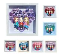 Personalised Mom Flower Shadow Box Custom Name Portrait The Between A Mother And Daughter Is Forever Memory Frame Gift For Mum Wife From Daughter Son Husband Mothers Day Birthday (style 6)