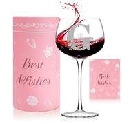 Personalised Monogram Gifts for Women,Customized Initial Wine Glass,Birthday Gifts for Her, Personalised Gin Glass,Birthday Christmas Gifts for Her Friend Mom Wife Sister, 16oz Red Wine Glasses (G)
