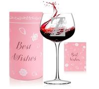 Personalised Monogram Gifts for Women,Customized Initial Wine Glass,Birthday Gifts for Her, Personalised Gin Glass,Birthday Christmas Gifts for Her Friend Mom Wife Sister, 16oz Red Wine Glasses (Z)